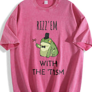 Rizz Em with the Tism Vintage Washed T-Shirt in Red