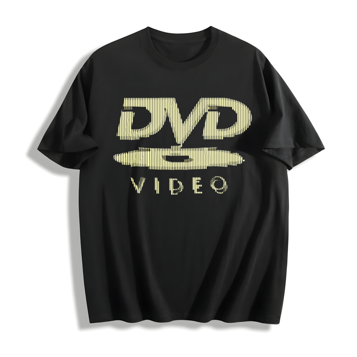 DVD Video Logo Cotton T-Shirt in Black