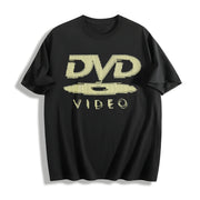 DVD Video Logo Cotton T-Shirt in Black