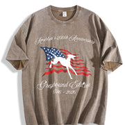 America's 250th Anniversary Greyhound Edition Vintage Washed T-Shirt in Brown