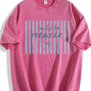 I Could Be Meaner Bow Vintage Washed T-Shirt in Red