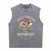 Aqua Tofana Feminist Apothecary Vintage Washed Tank Top in Gray