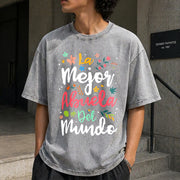 The Best Grandma in the World Vintage Washed T-Shirt in Gray
