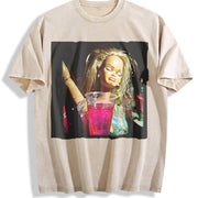 Glam Doll Toasting Vintage Washed T-Shirt in Beige