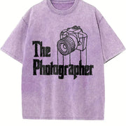 The Photographer Vintage Washed T-Shirt in Purple