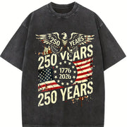 Coastal Grandpa & Urban Explorer Statement: 250 Years Vintage Washed T-Shirt in Black