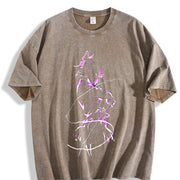 Shinobu x Demon Slayer Anime – Collector Drop vintage washed oversized T-shirt in Brown
