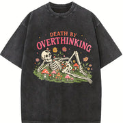 Death by Overthinking Vintage Washed T-Shirt in Black