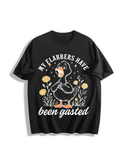 My Flabbers Have Been Gasted Cotton T-Shirt in Black