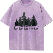 Hoa Twilight Inspired Vintage Washed T-Shirt in Purple
