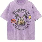 Stumpfest Bluey Fan Vintage Washed T-Shirt in Purple