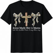 Jesus Made a Mama Goose Cotton T-Shirt in Black