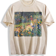 Plants Plant Lover Vintage Washed T-Shirt in Beige