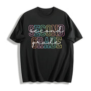 Second Grade Teacher Cotton T-Shirt in Black