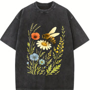 A Stylish Made from Pure Vintage Washed T-Shirt in Black