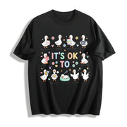 It’s OK to Be Different Kids Cotton T-Shirt in Black