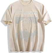 Mountain vintage washed oversized T-shirt in Beige