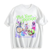 Pick Your Poison Princess Halloween Cotton T-Shirt in White