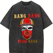 🏈 BANG NINER GANG Vintage Washed T-Shirt in Black