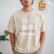 Navy Blue Quick-dry Vintage Washed T-Shirt in Beige