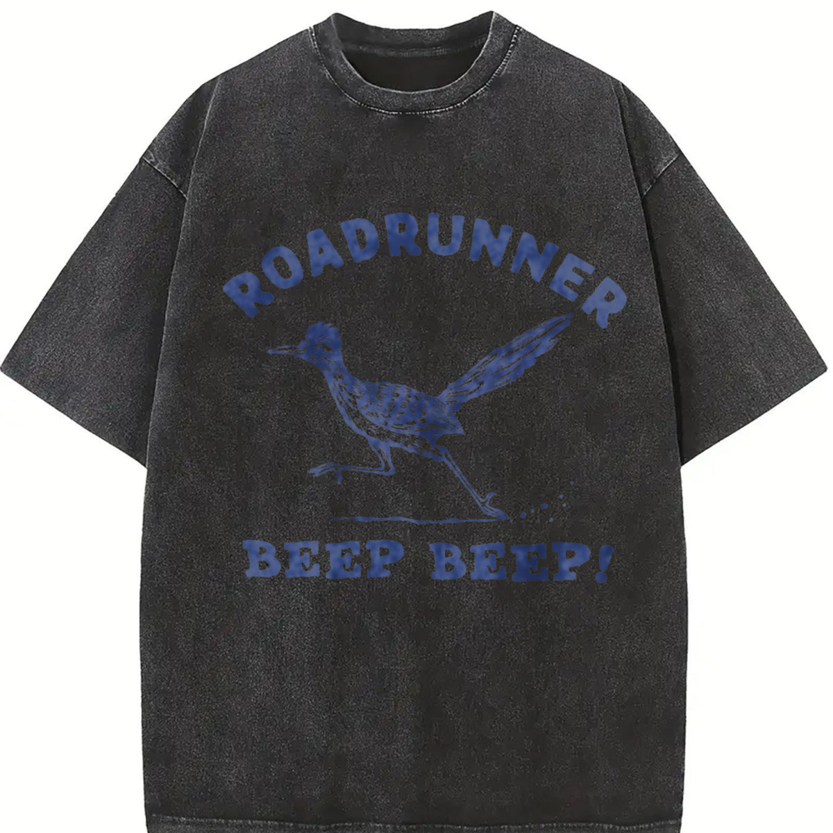 Roadrunner Beep Beep Vintage Washed T-Shirt in Black