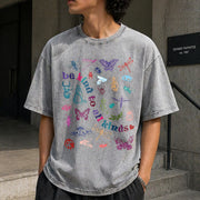 Be Kind to All Kinds Vintage Washed T-Shirt in Gray
