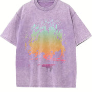 Remake the Lion Kingg Hakuna Matata Silhouettee Jungle Vintage Washed T-Shirt in Purple