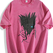 Gojo Satoru Limitless BLue Eyes The Honored One Jujutsu vintage washed oversized T-shirt in Red