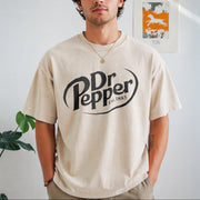 Dr Pepper Est. 1885 Vintage Washed T-Shirt in Beige