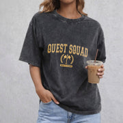 Ridoc Quest Squad vintage washed oversized T-shirt in Black