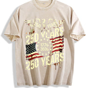 Coastal Grandpa & Urban Explorer Statement: 250 Years Vintage Washed T-Shirt in Beige