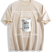 Father's Day from Daughter Vintage Washed T-Shirt in Beige