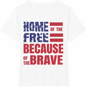 Patriotic 4th of July Cotton T-Shirt in White