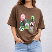 Wicked Changed For Good vintage washed oversized T-shirt in Brown
