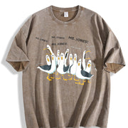 Custom Seagull Teacher Vintage Washed T-Shirt in Brown