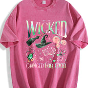 Wicked Wizard Movie Fan Vintage Washed T-Shirt in Red