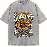 Sublime Sun Distressed Vintage Washed T-Shirt in Gray