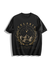 Court of Thorns and Roses Velaris Cotton T-Shirt in Black