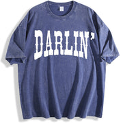 Darlin' Western Southern vintage washed oversized T-shirt in Blue