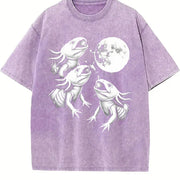 Axolotl Moon Pepper Vintage Washed T-Shirt in Purple