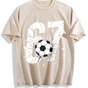 67 Soccer Vintage Washed T-Shirt in Beige