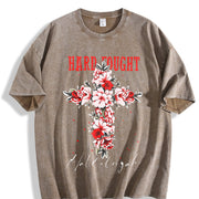 HARD TOUGH Vintage Washed T-Shirt in Brown