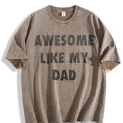 Awesome Like My Dad Vintage Washed T-Shirt in Brown