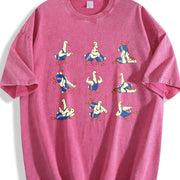 Wrestling Silly Goose Vintage Washed T-Shirt in Red