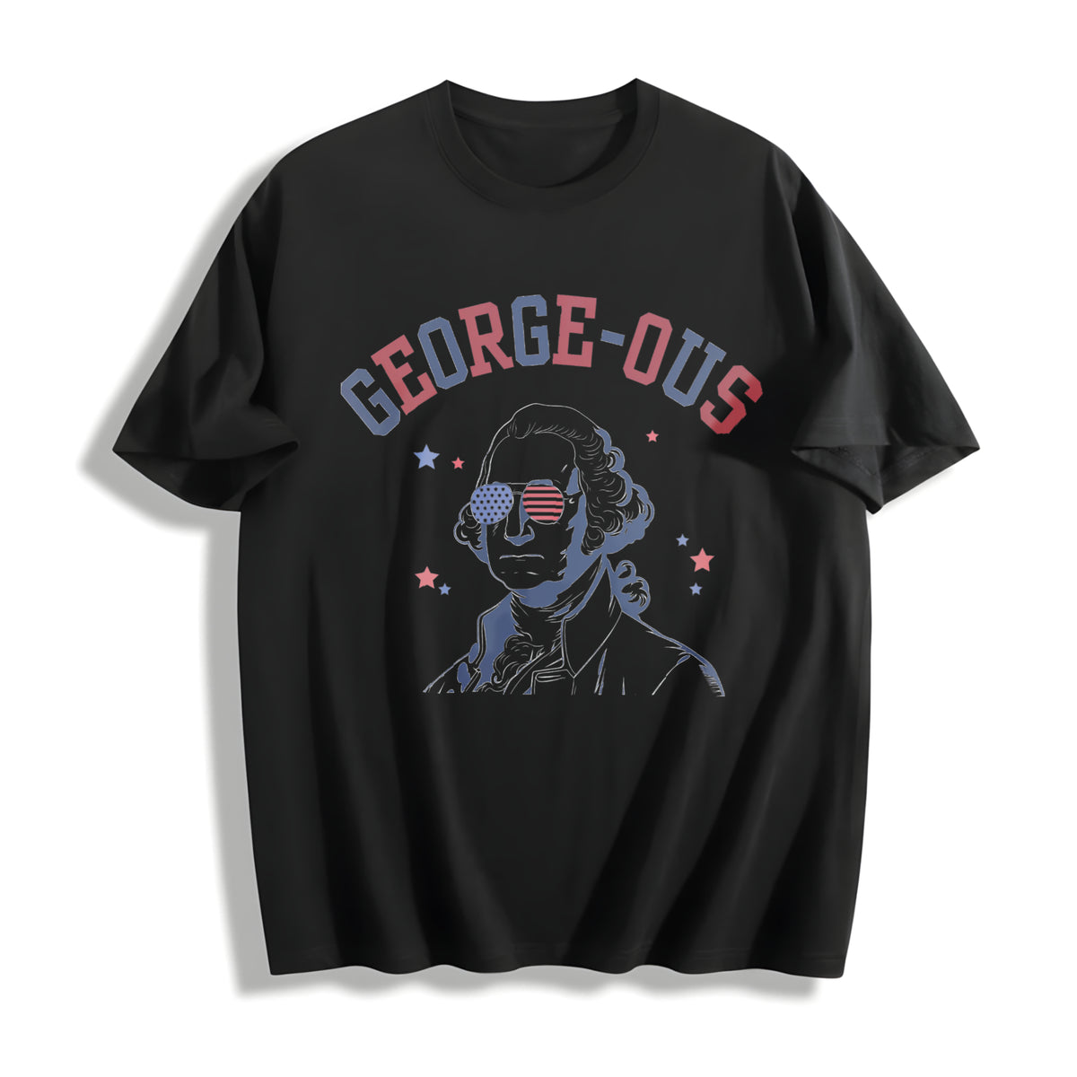 History Teacher George Washington Cotton T-Shirt in Black