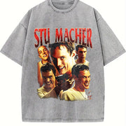 Stu Macher 90s Bootleg Classic Vintage Washed T-Shirt in Gray