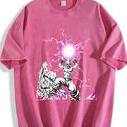 Majin Buu DBZ – Anime Retro Anime for Fans vintage washed oversized T-shirt in Red