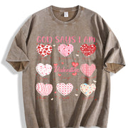✝️ Love Jesus God Vintage Washed T-Shirt in Brown