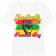 Juneteenth Celebrating Black Freedom Cotton T-Shirt in White
