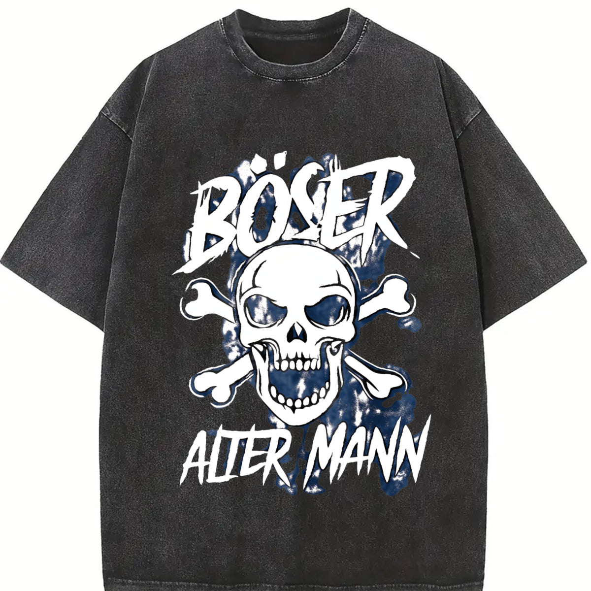 Grunge for Dad for Retro-revival Vintage Washed T-Shirt in Black